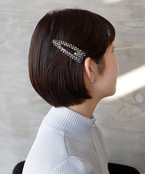 カラービーズぱっちんピン