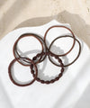 Multi-design hair ties (set of 6)