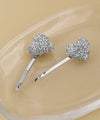 Shiny Heart Hairpins (Set of 2)