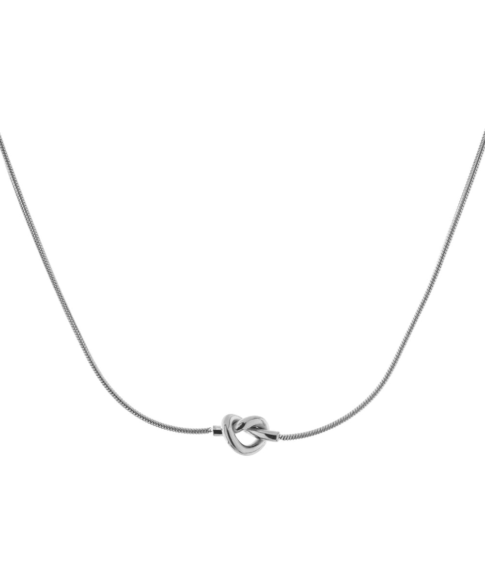 mimi33】ノットモチーフネックレス[ステンレス][Sheerchic]｜アネモネ