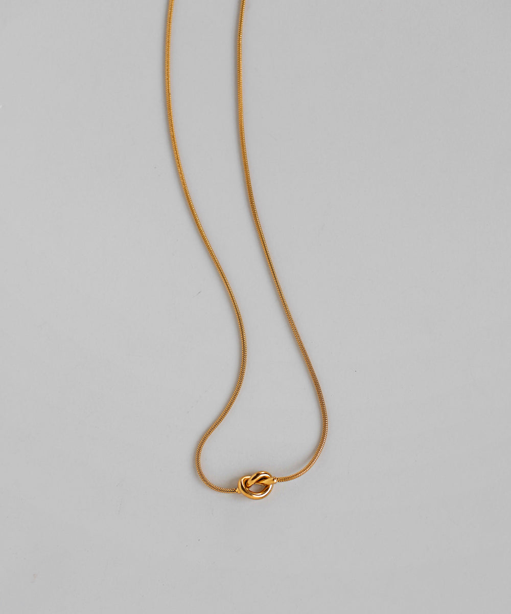 mimi33】ノットモチーフネックレス[ステンレス][Sheerchic]｜アネモネ