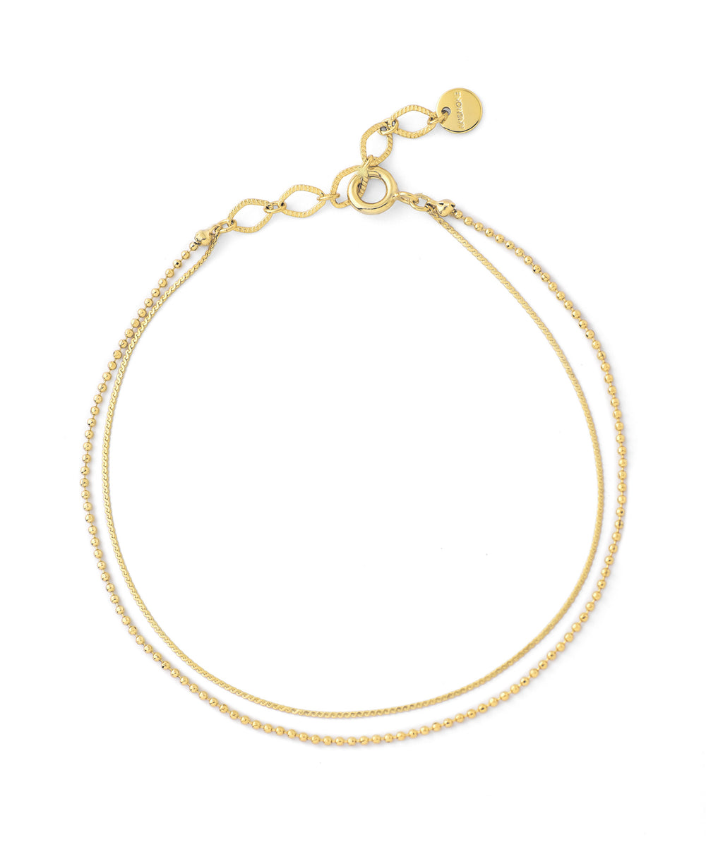 ANEMONE】2連チェーンブレスレット｜アネモネ・シエナロゼ・ミミサン