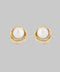 Pearl and nuanced metal earrings