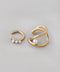 Single pearl x 3-strand pearl ear cuffs (set of 2)
