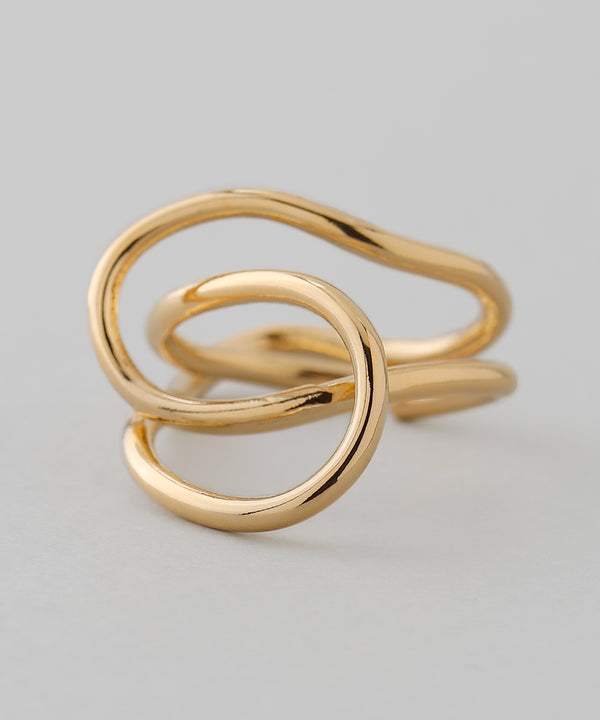 ダブルラインのクロスリング