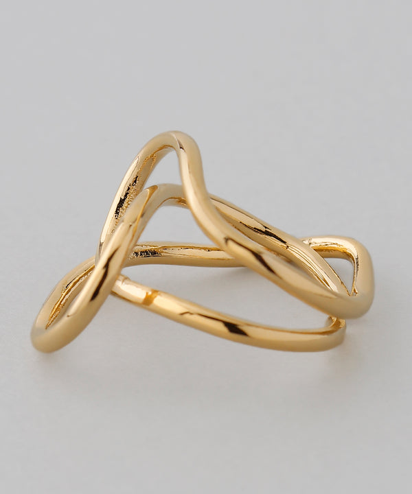 ダブルラインのクロスリング