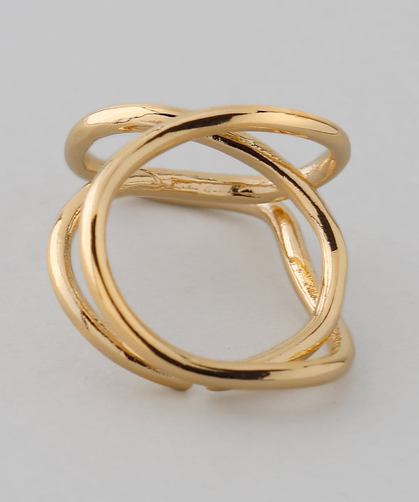 ダブルラインのクロスリング