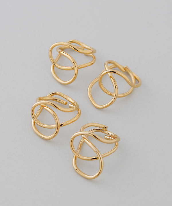 ダブルラインのクロスリング