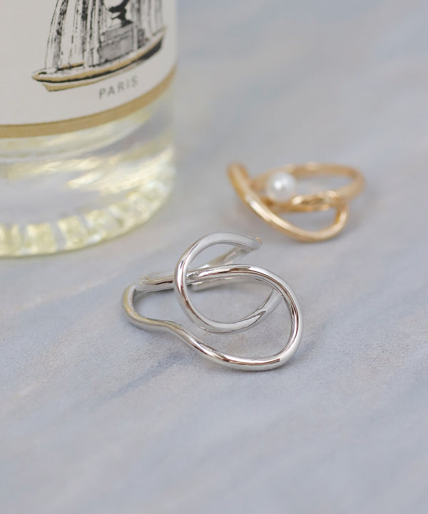 ダブルラインのクロスリング