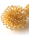 Pom-pom flower string earrings