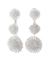 Pom-pom flower string earrings