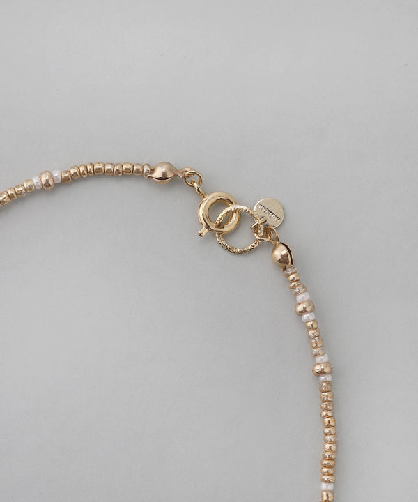 シェルストーンビーズネックレス