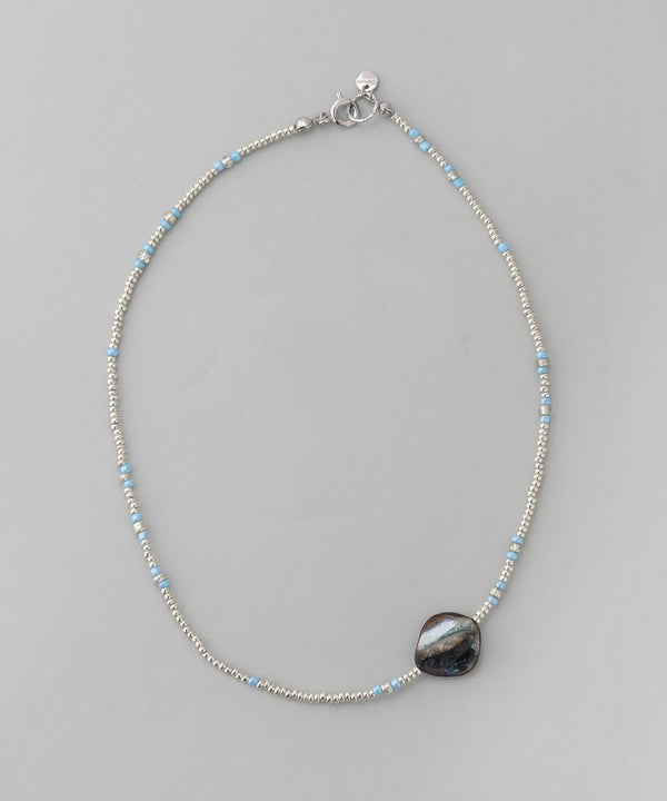 シェルストーンビーズネックレス