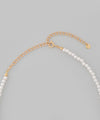Mini pearl short necklace