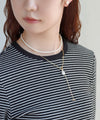 Mini pearl short necklace