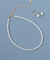 Mini pearl short necklace