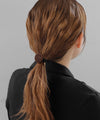 ラメボタンヘアゴム