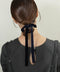 Velvet Ribbon & Bead Scrunchie