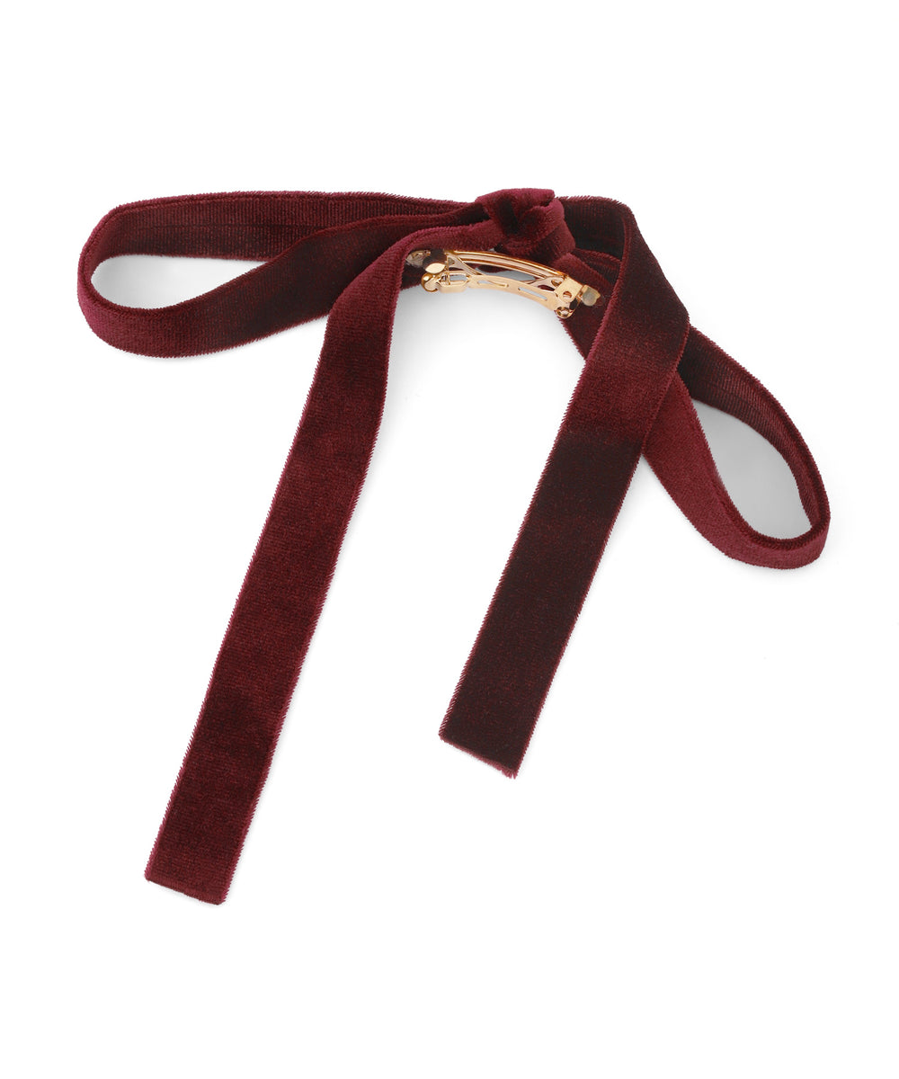 ANEMONE】ベロアリボンミニバレッタ｜アネモネ・シエナロゼ・ミミサン