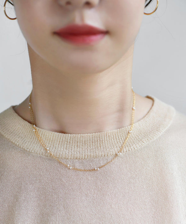 2連ミニパールネックレス