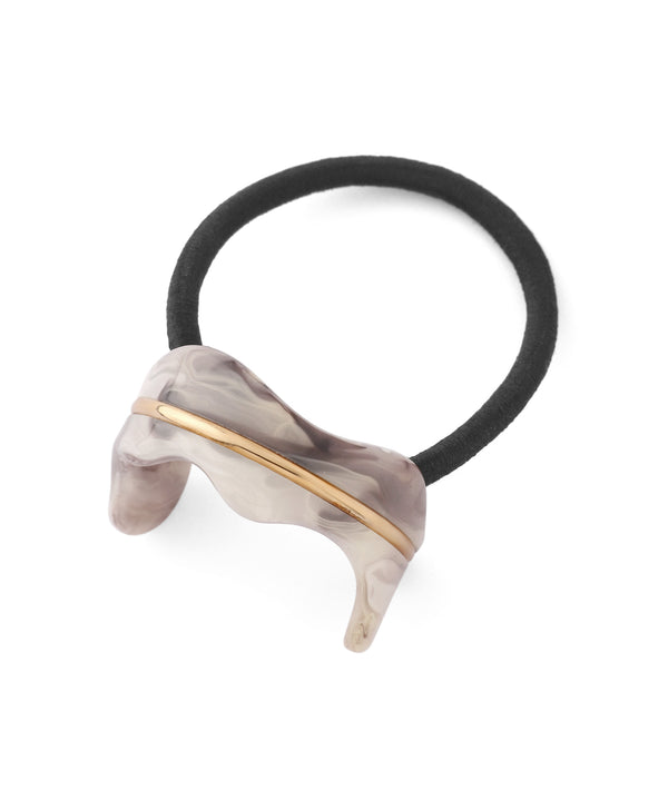 メタルライン×マーブルヘアゴム