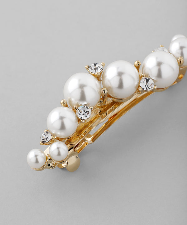 ビジュー×パールラインバレッタ