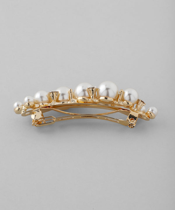 ビジュー×パールラインバレッタ