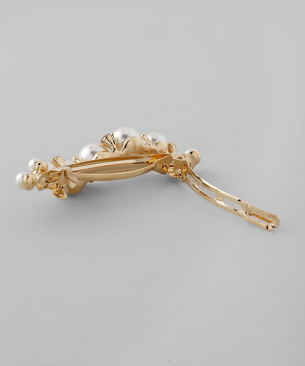 ビジュー×パールラインバレッタ