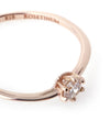 Twisted line single diamond ring