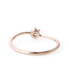Twisted line single diamond ring