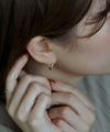Drop Line Hoop Earrings
