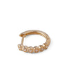 6 diamond mill hoop earrings
