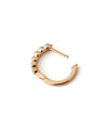 6 diamond mill hoop earrings
