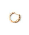 6 diamond mill hoop earrings