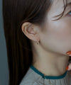 6 diamond mill hoop earrings