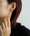 6 diamond mill hoop earrings