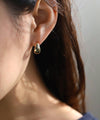 Drop Wide Snap Earrings