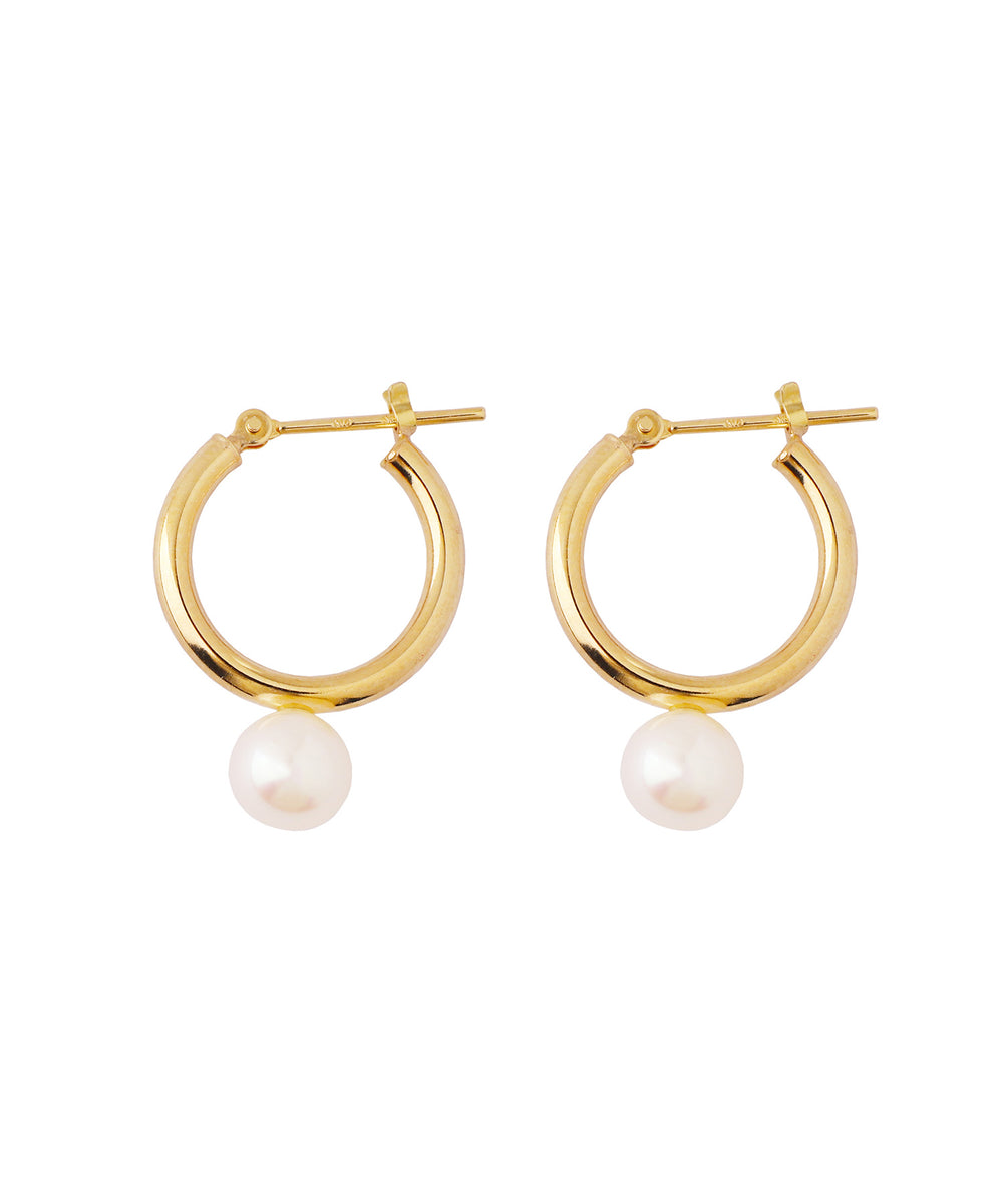 ピアス パイプフープパールピアス「S」 レディース　限定値引価格中 SIENAROSE】パイプフープパールピアス[L]｜アネモネ・シエナロゼ