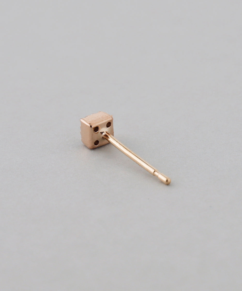 【新品未使用】スートダイヤピアス　シエナロゼ　SIENAROSE SIENAROSE】スクエアダイヤピアス｜アネモネ・シエナロゼ・ミミサン