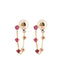 Ruby Chain Hoop Earrings