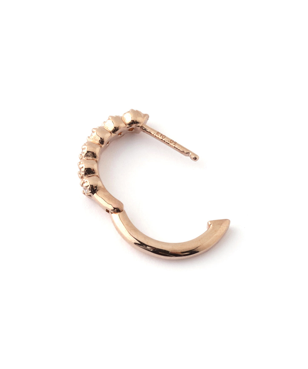 SIENA ROSE】ROSETEN・6粒ダイヤミルフープピアス｜SANPO ONLINE