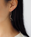 Spiral motif 2-way earrings