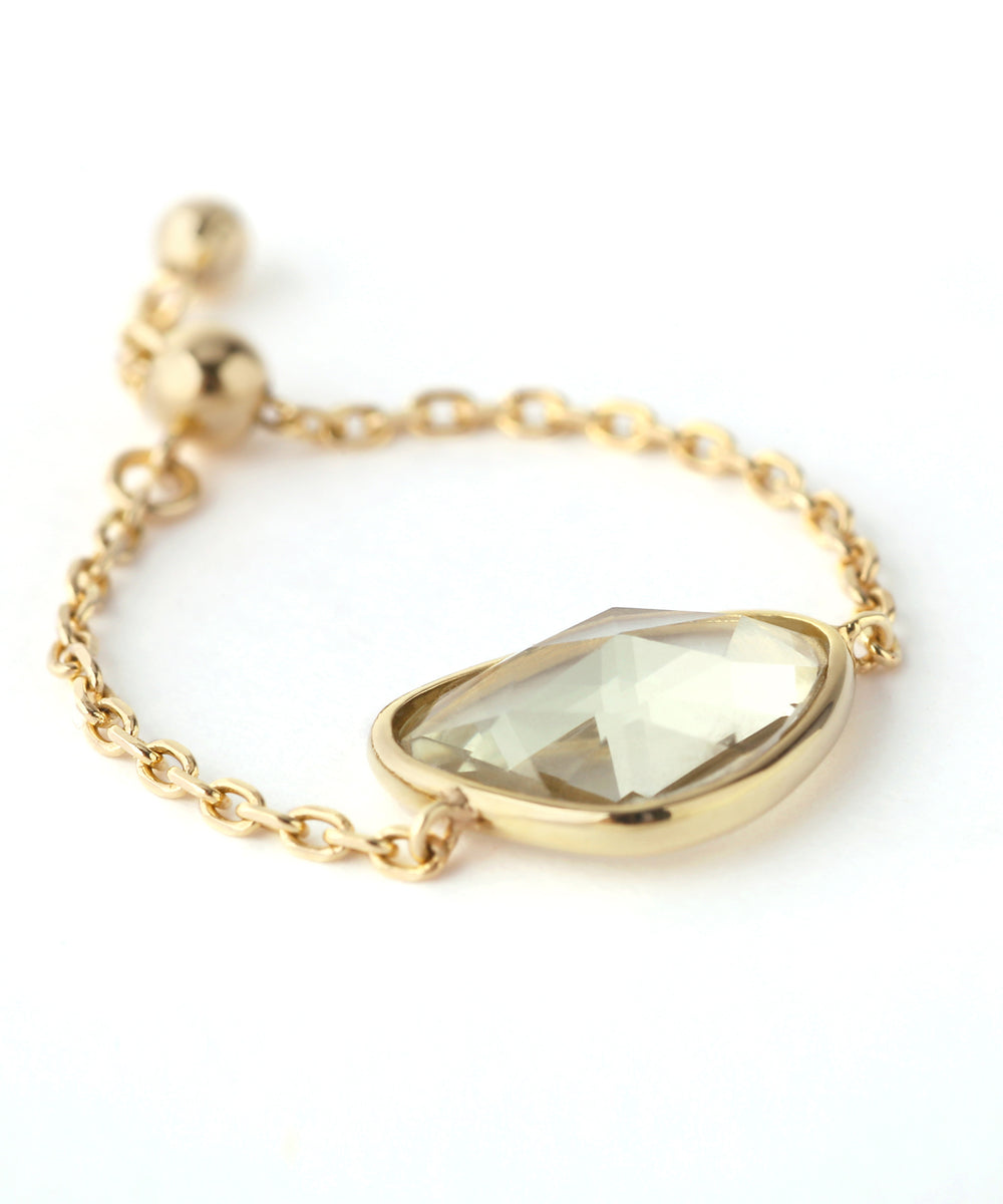 SIENA ROSE グリーンアメジスト K10 証明書付き SIENA ROSE】GEMSTONE・チェーンリング[グリーンアメジスト]｜SANPO