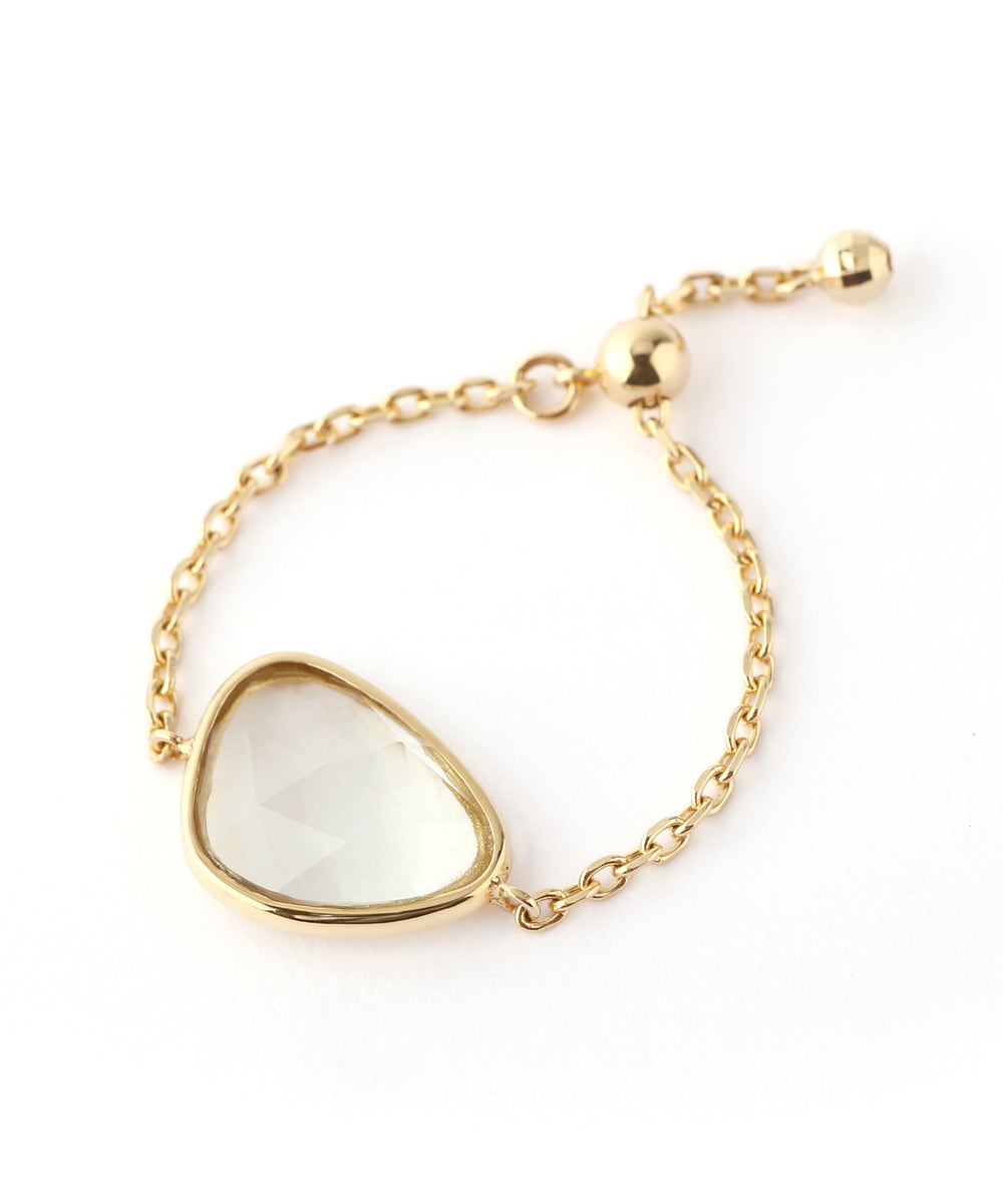 SIENA ROSE】GEMSTONE・チェーンリング[グリーンアメジスト]｜SANPO