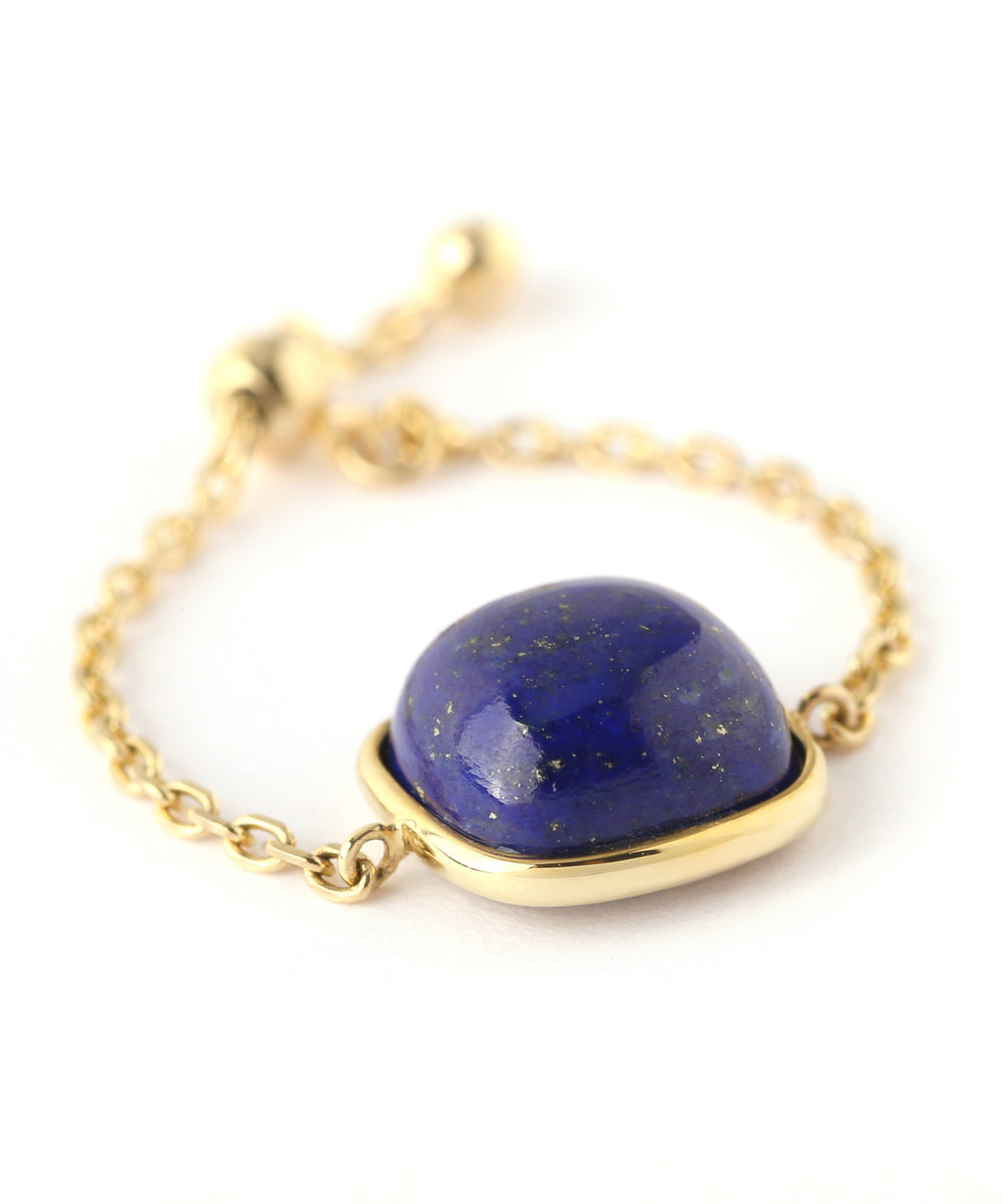 ✤天然石 ラピスラズリ 特粒オーバル ソリッド リング✤ SIENA ROSE】GEMSTONE・チェーンリング[ラピスラズリ]｜SANPO ONLINE