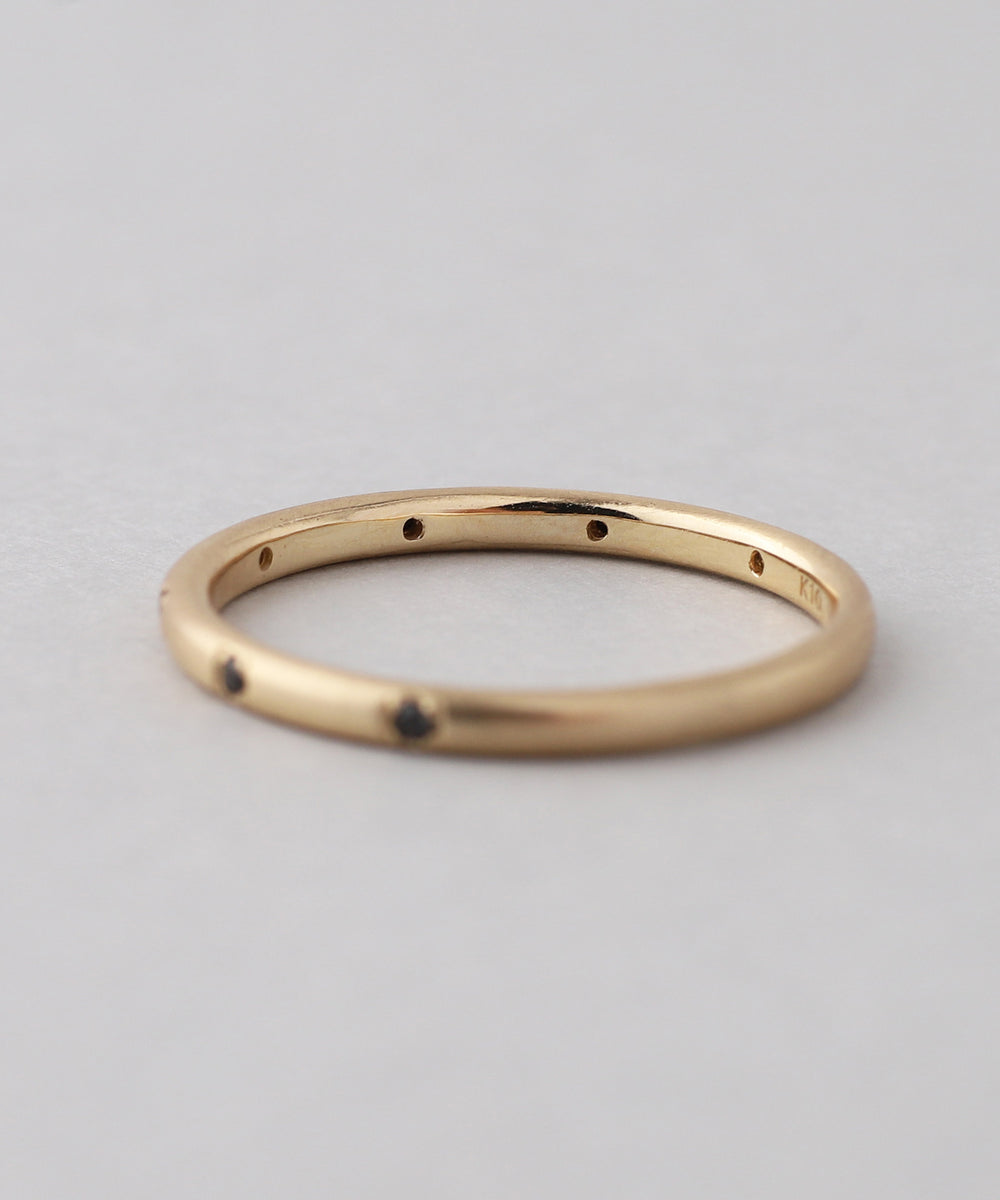 SIENA ダイヤリング K10 YG 7号 SIENA K10YG×WG ダイヤピンキーリング