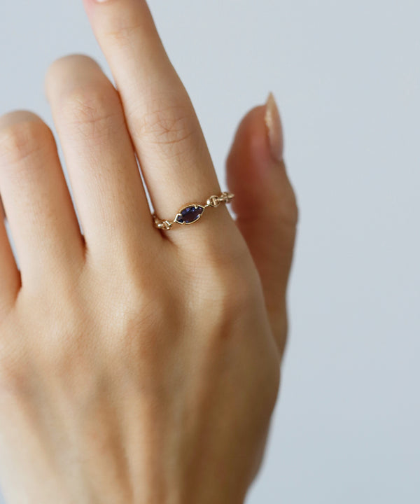 GEMSTONE・マーキスチェーンリング