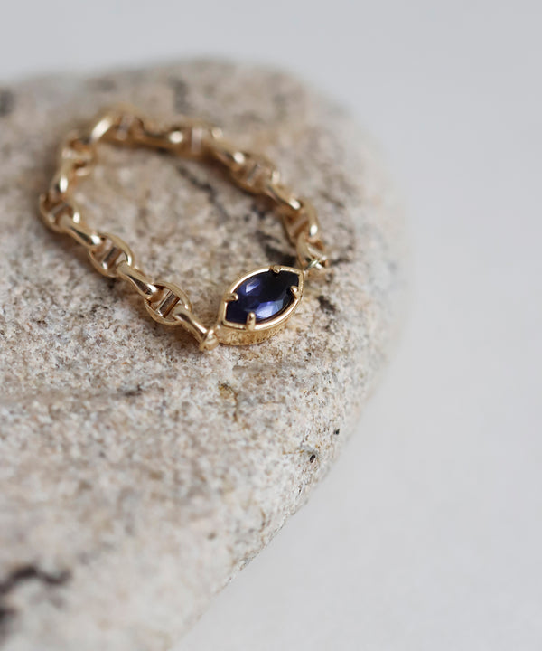 GEMSTONE・マーキスチェーンリング
