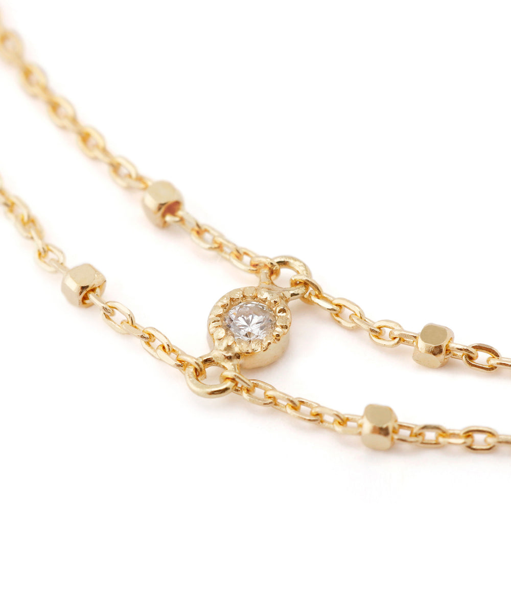 SIENA ROSE】一粒ダイヤの2連風ブレスレット｜SANPO ONLINE(サンポー