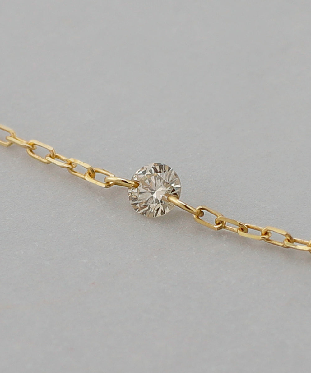 SIENA ROSE Nudie Diamond 5粒ネックレスクリア SIENA ROSE】Nudie Diamond・5粒ネックレス[クリア]｜SANPO